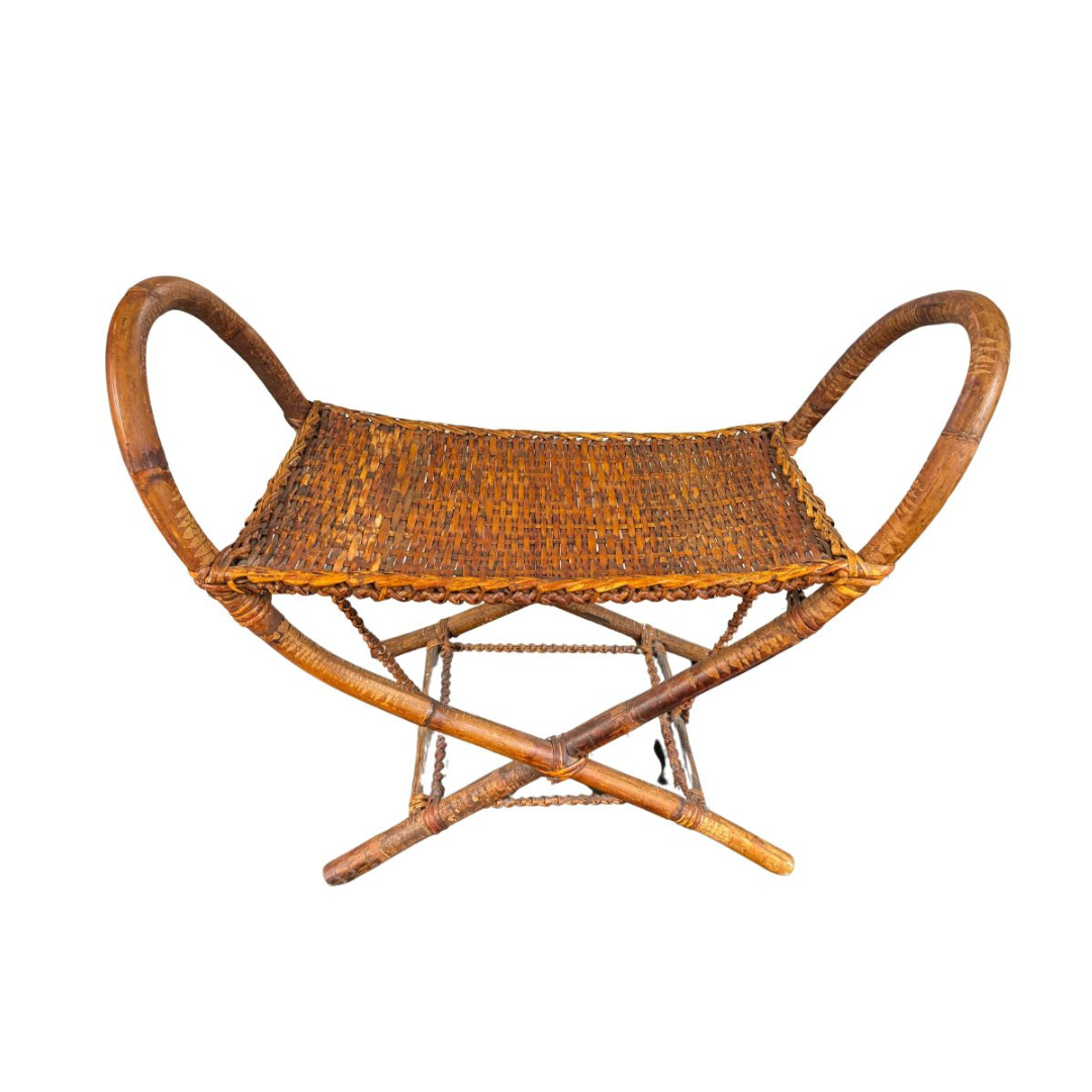 1930s Tribal Bamboo Bench