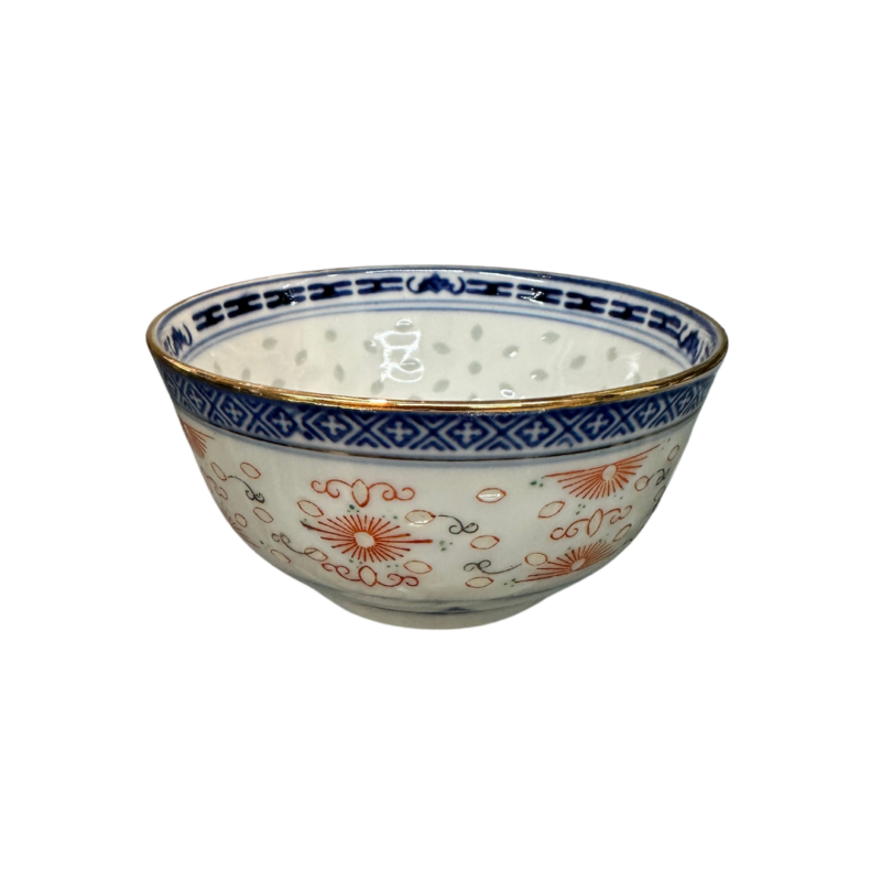 Chinese Decorative Bowl & Saucer Set - Image 4