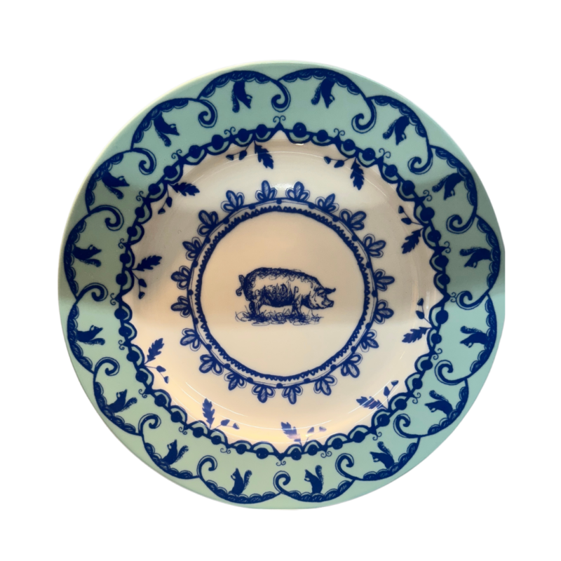 Anthropologie Pig & Squirrel Dinner Plate