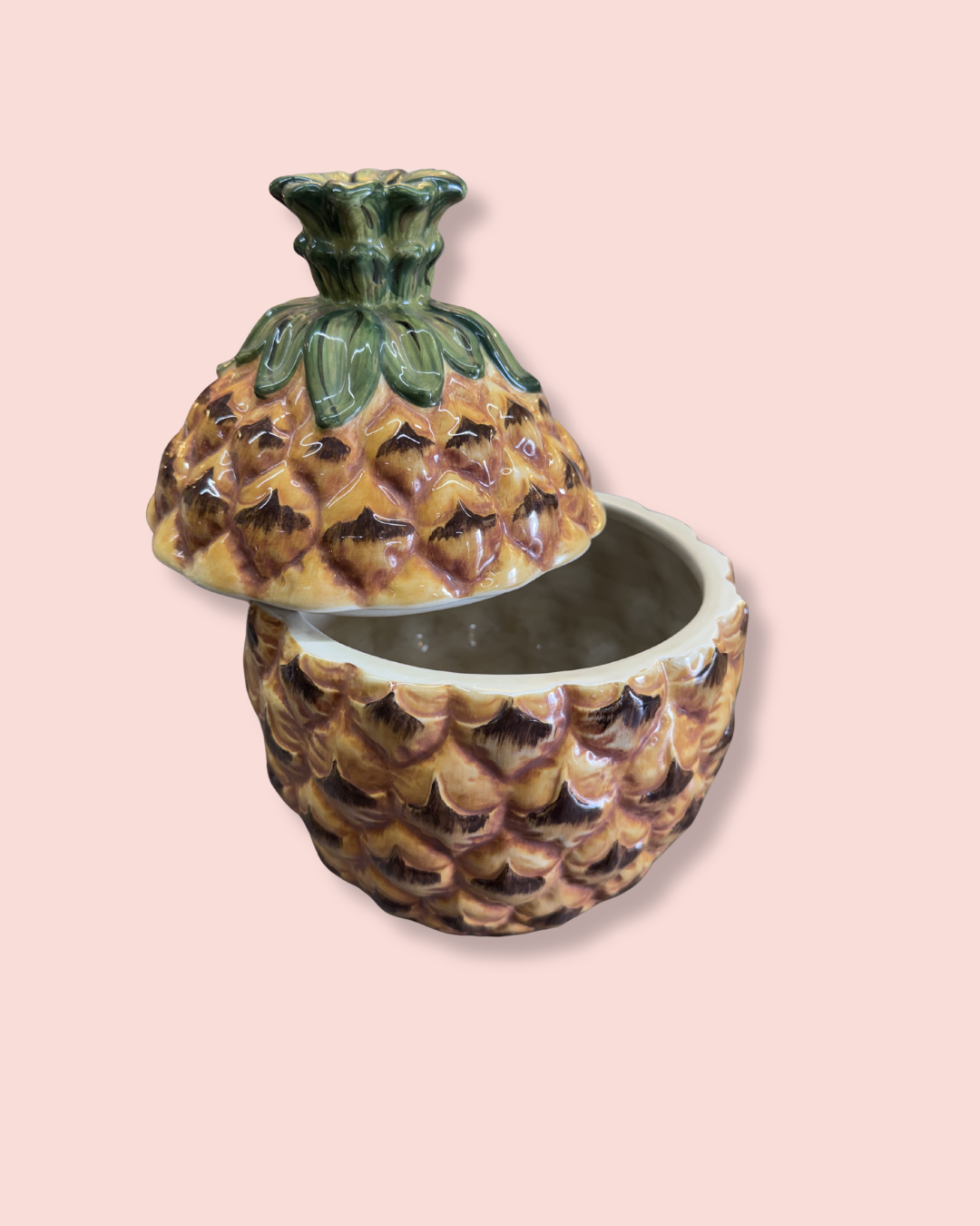 Vintage MCM-style pineapple jar