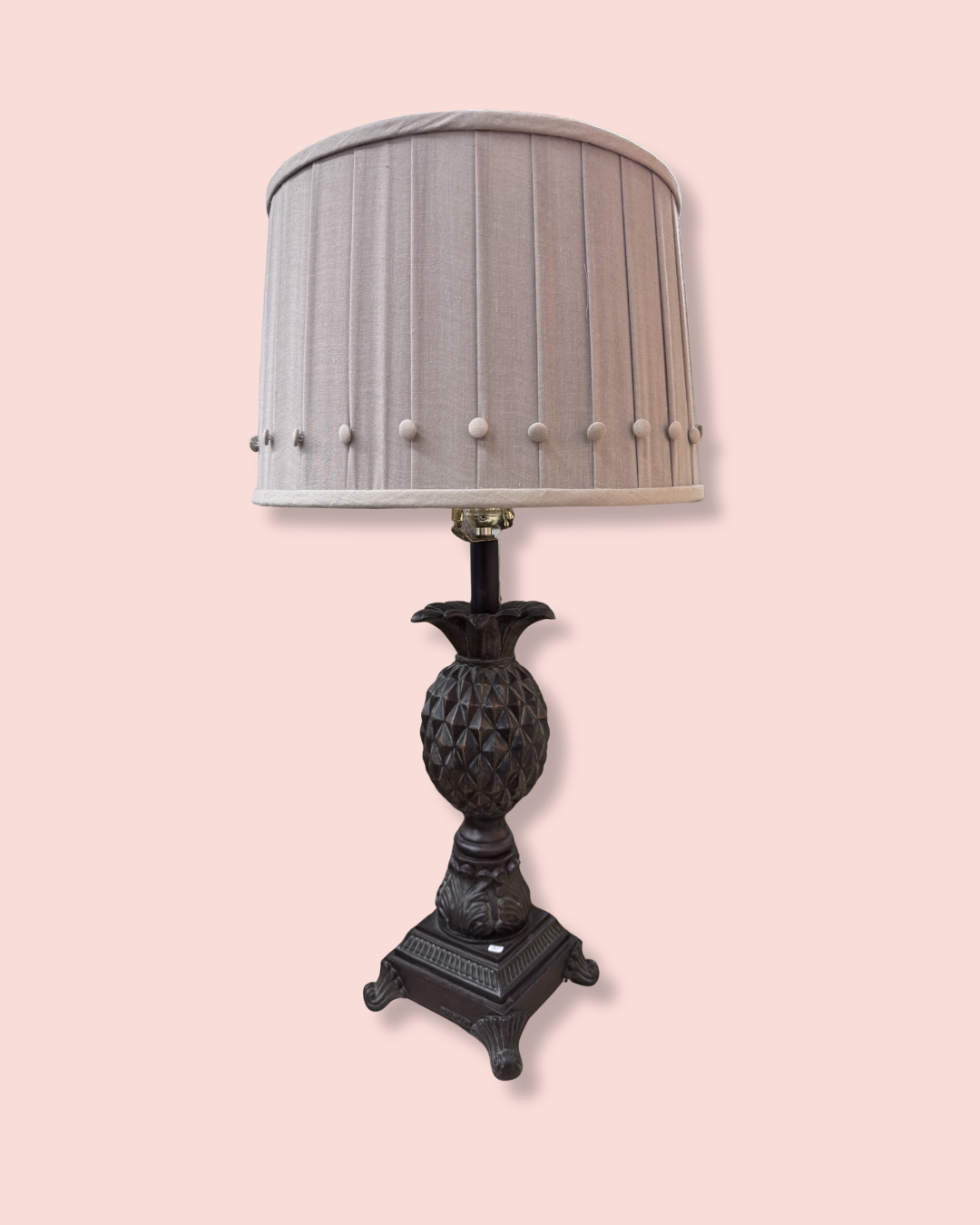 Bronze Pineapple Resin Lamp