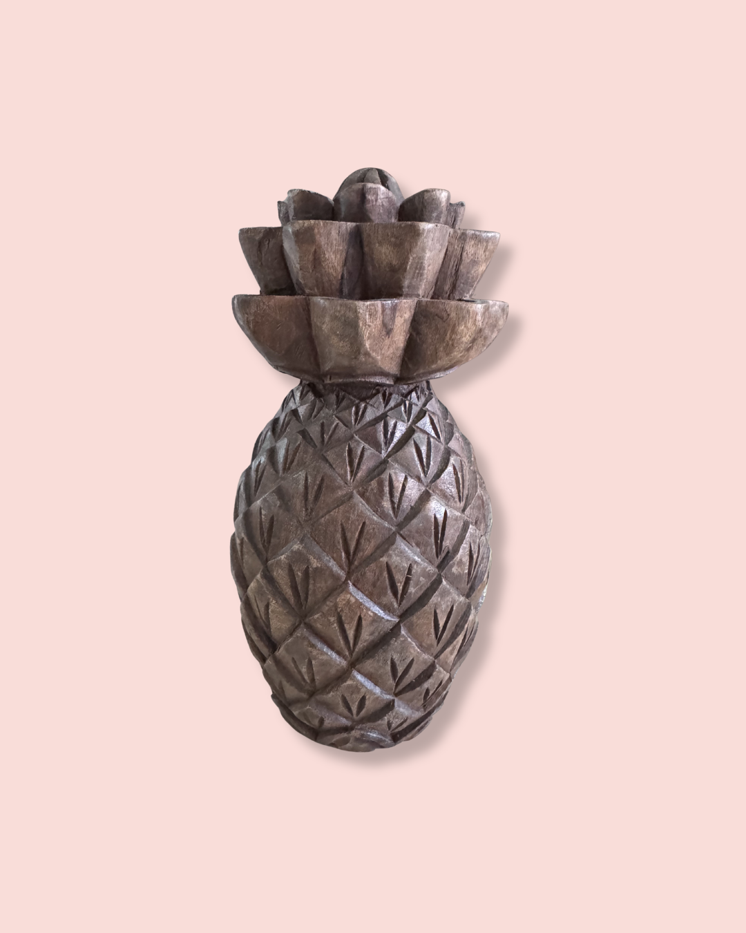 Vintage Wooden Carved Pineapple