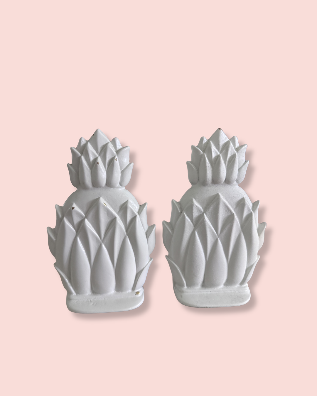 Painted Brass Pineapple Bookends