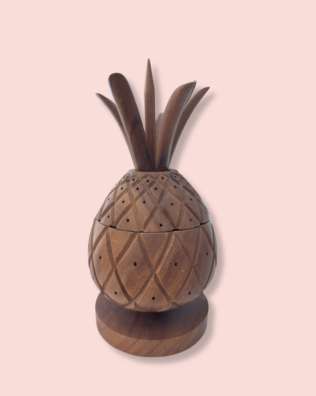 Wood Carved Pineapple Appetizer Server